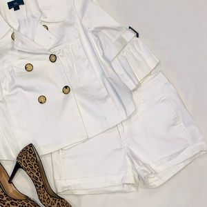 White Elle chino shorts